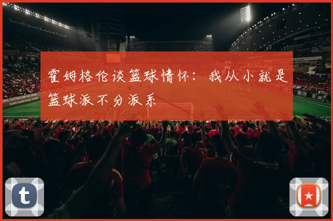 霍姆格伦谈篮球情怀：我从小就是篮球派不分派系